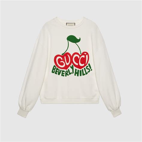 gucci cherry sweatshirt|gucci sweatshirt for men.